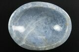 Polished Blue Calcite Bowl - Madagascar #343220-1